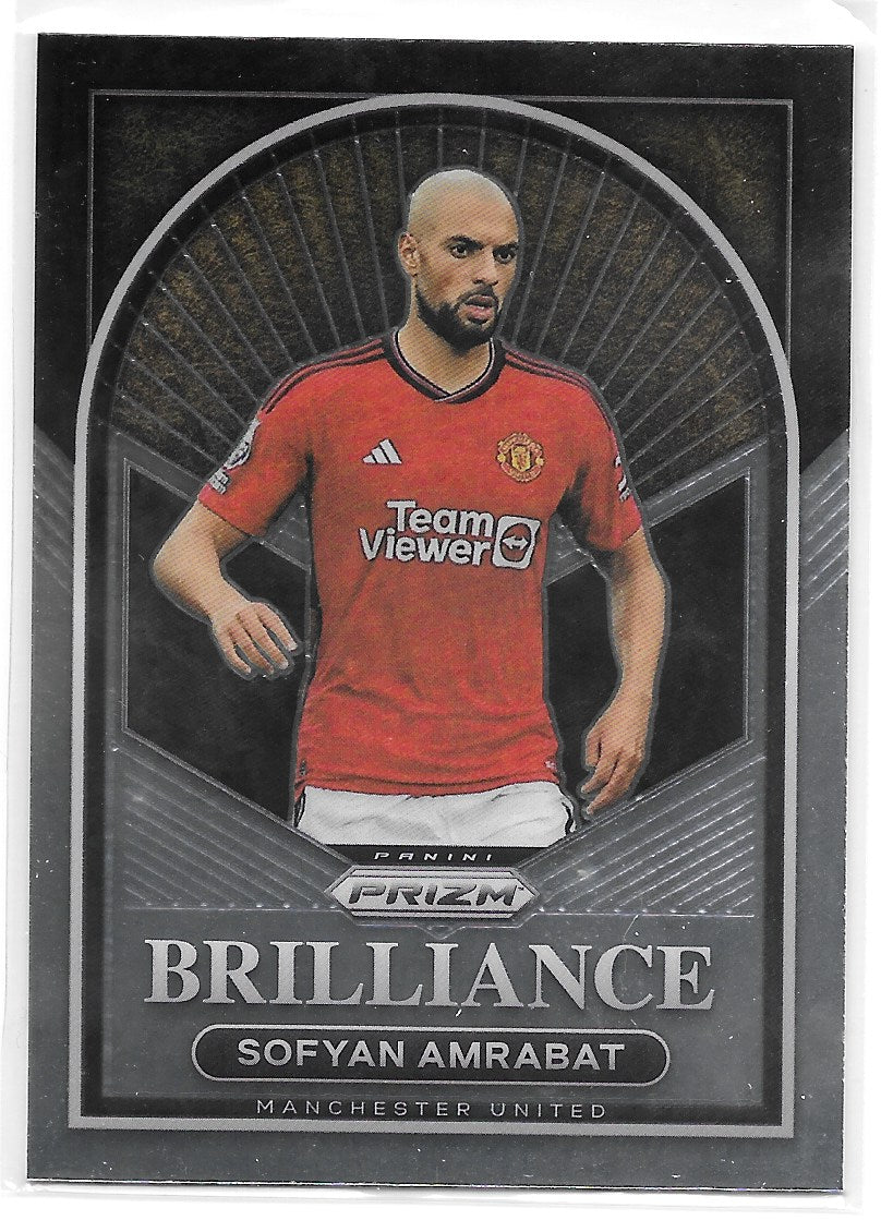 Sofyan Amrabat (Manchester United) Brilliance Panini Prizm Premier League 23-24