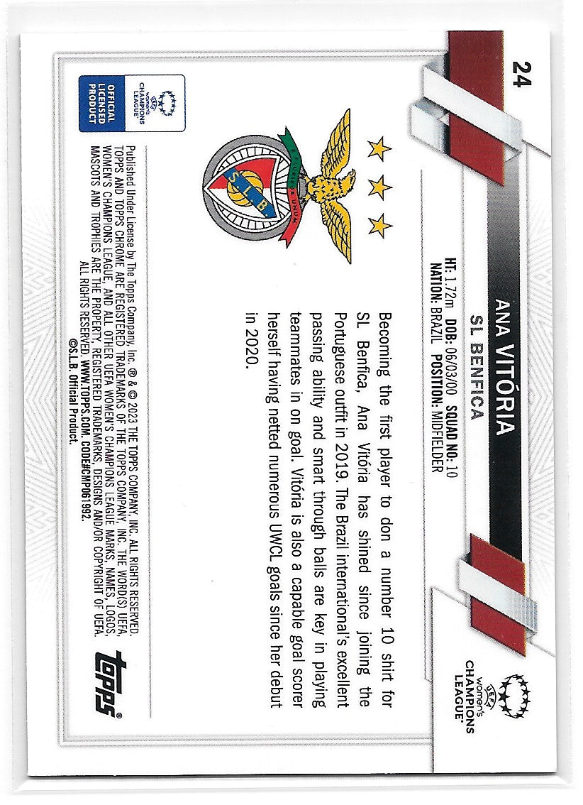 Ana Vitoria (SL Benfica) Blue Mojo /250 Topps Chrome UEFA Women’s Champions League 22-23