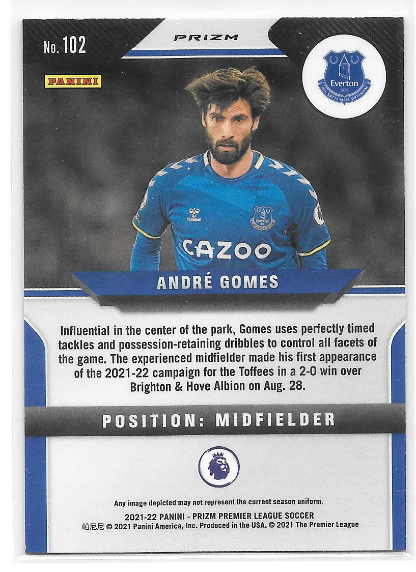 Andre Gomes (Everton) Green Mojo Panini Prizm Premier League 21-22