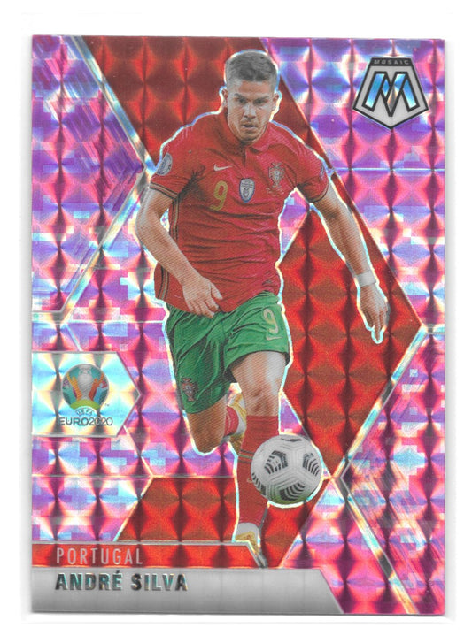 Andre Silva (Portugal) Camo Pink Panini Mosaic UEFA Euro 2020