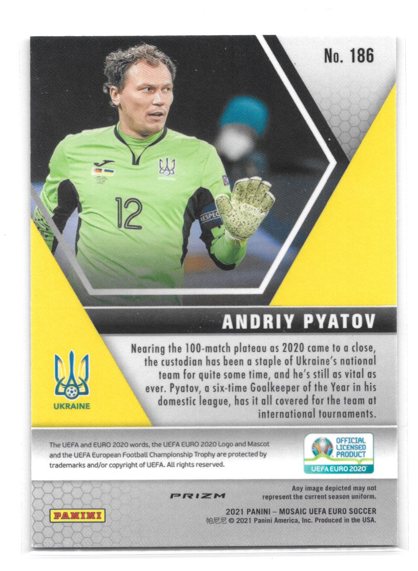 Andriy Pyatov (Ukraine) Camo Pink Panini Mosaic UEFA Euro 2020