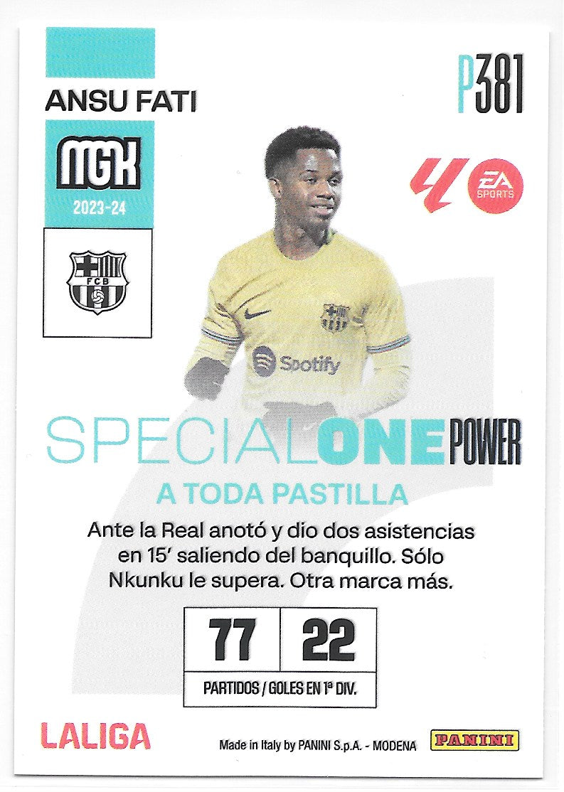 Ansu Fati (FC Barcelona) Special One Power Panini MegaCracks La Liga 23-24