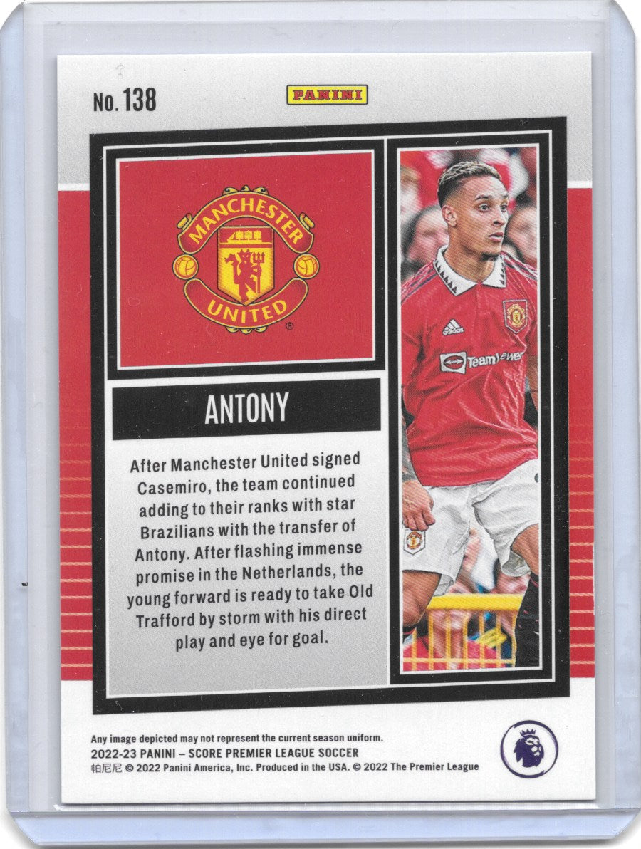 Antony (Manchester United) Blue Laser /60 Panini Score Premier League 22-23