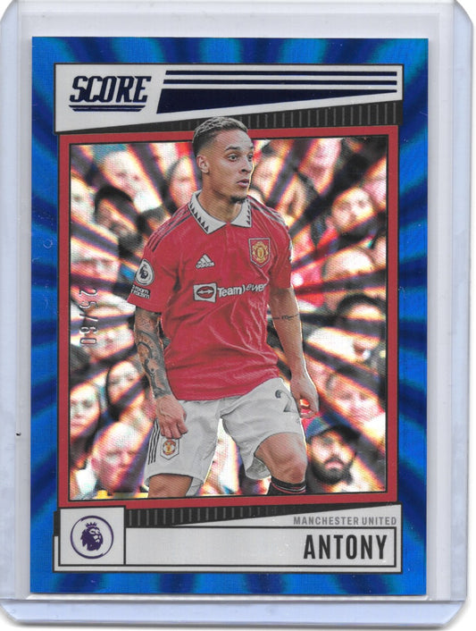 Antony (Manchester United) Blue Laser /60 Panini Score Premier League 22-23