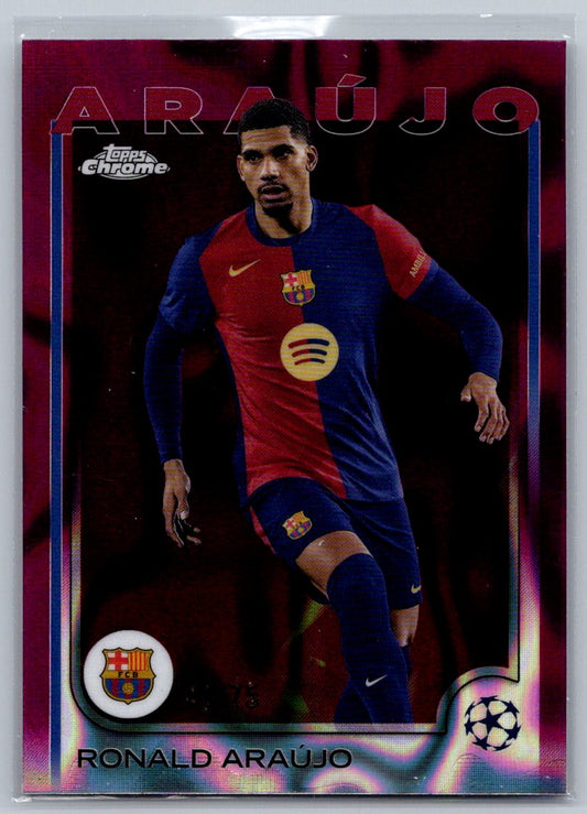 Ronald Araujo (FC Barcelona) Magenta Lava Refractor /75 Topps Chrome UCC 24-25