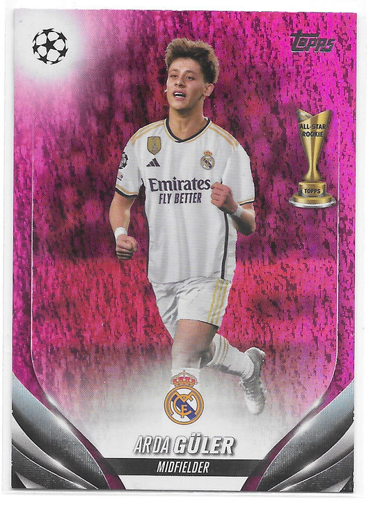 Arda Guler (Real Madrid) Pink Sparkle Topps UCC Flagship 23-24