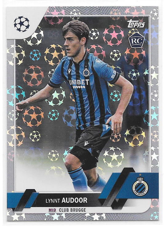 Lynnt Audoor (Club Brugge) Starball Foil RC Topps UCC Flagship 22-23