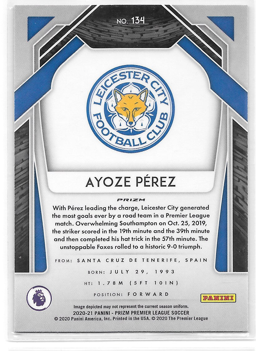 Ayoze Perez (Leicester City) Blue Pulsar Panini Prizm Premier League 20-21