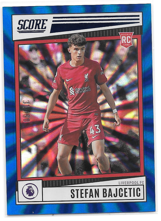 Stefan Bajcetic (Liverpool FC) Blue Laser /60 RC Panini Score Premier League 22-23