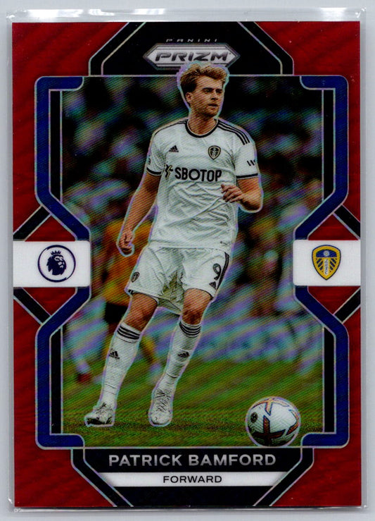 Patrick Bamford (Leeds United) Red Prizm /149 Panini Prizm Premier League 22-23
