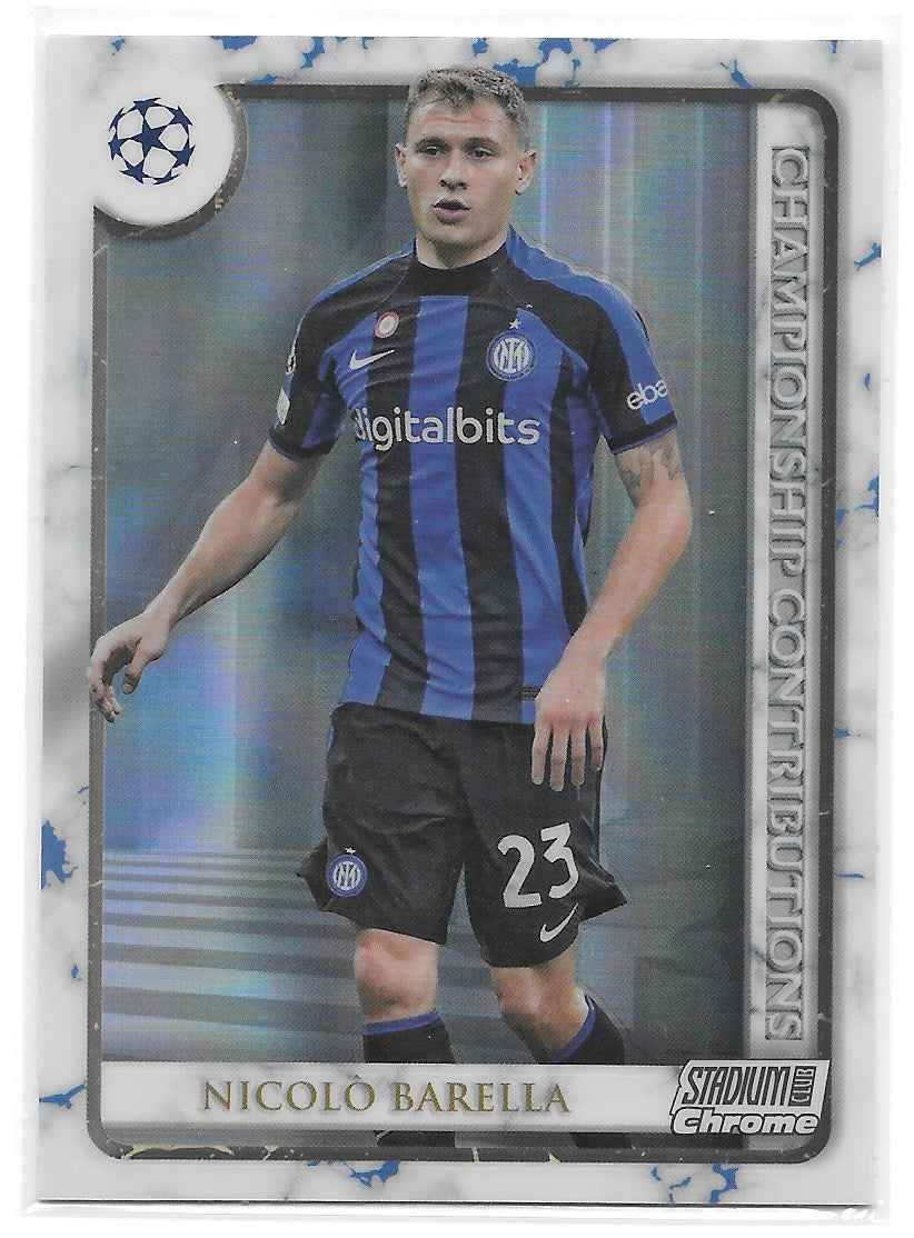 Nicolo Barella (FC Internazionale Milano) Championship Contributions Topps Stadium Club Chrome 22-23