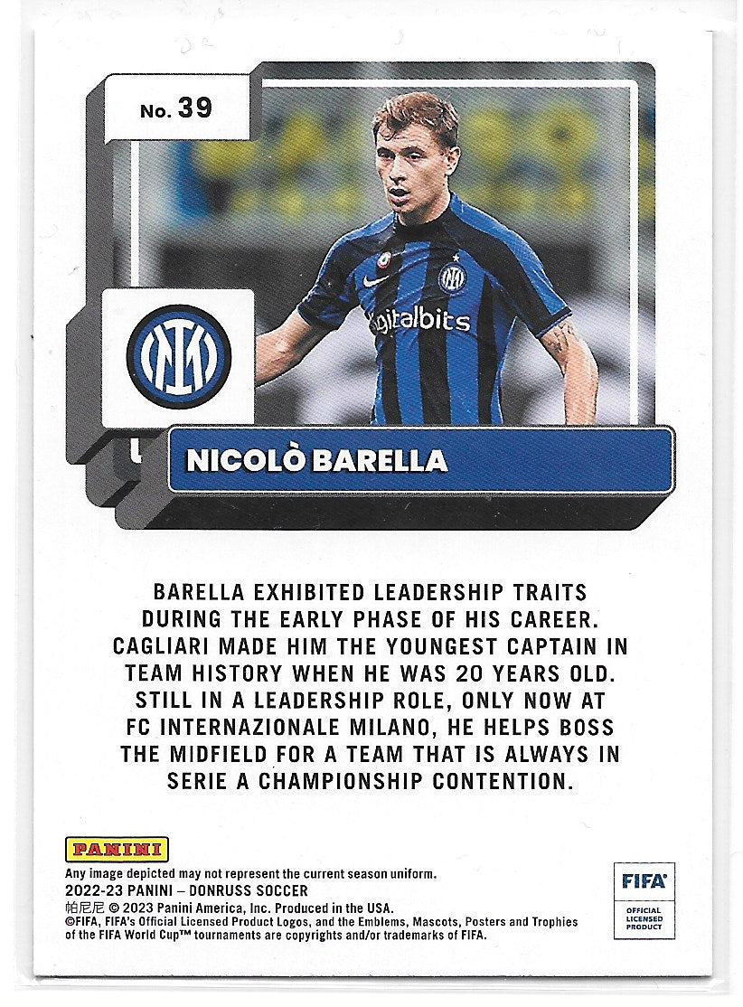 Nicolo Barella (FC Internazionale Milano) Silver Panini Donruss FIFA 22-23