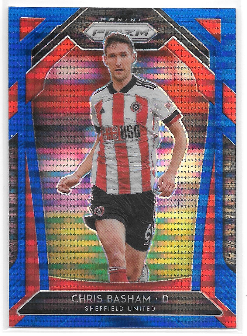 Chris Basham (Sheffield United) Blue Pulsar Panini Prizm Premier League 20-21