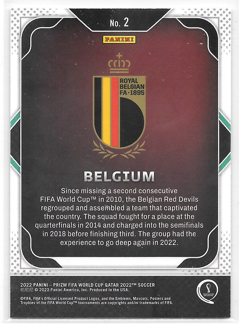 Belgium Team Badge Panini Prizm FIFA World Cup Qatar 2022