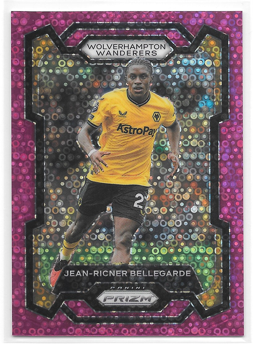 Jean-Ricner Bellegarde (Wolverhampton Wanderers) Pink Breakaway /149 Panini Prizm Premier League 23-24