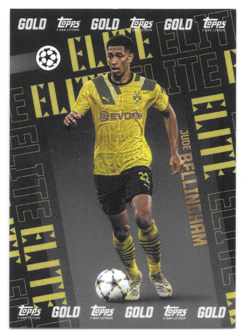 Jude Bellingham (Borussia Dortmund) Elite Topps Gold x Dan Leydon UEFA 22-23