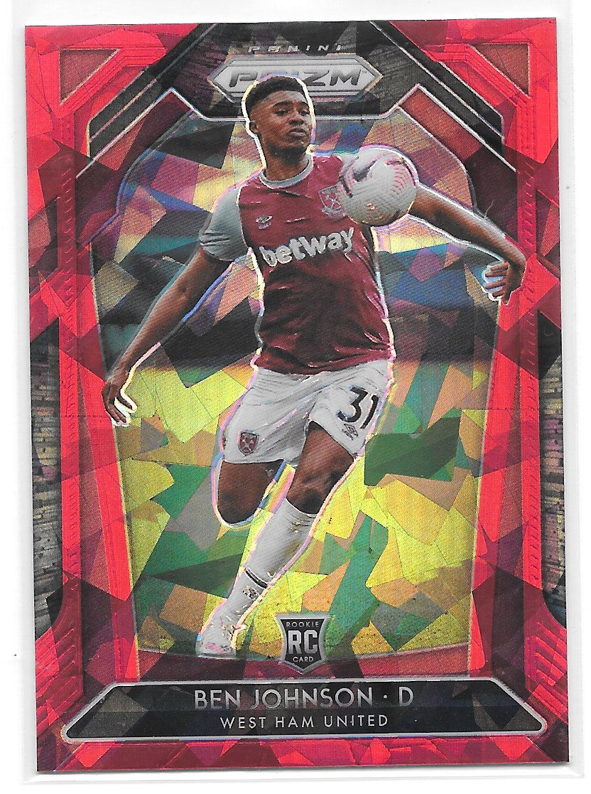 Ben Johnson (West Ham United) Red Ice RC Panini Prizm Premier League 20-21