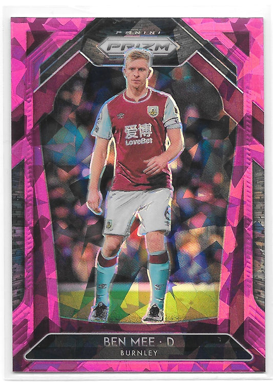 Ben Mee (Burnley FC) Pink Ice Panini Prizm Premier League 20-21