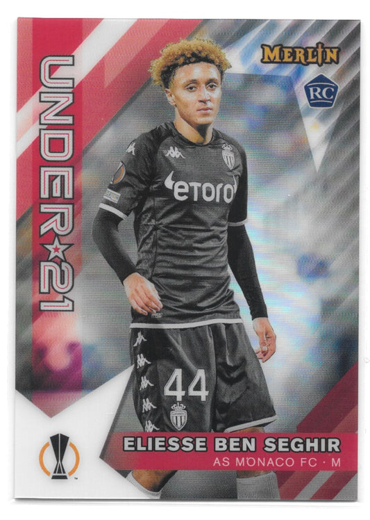 Eliesse Ben Seghir (AS Monaco FC) Under 21 Stars Topps Merlin Chrome UCC 22-23