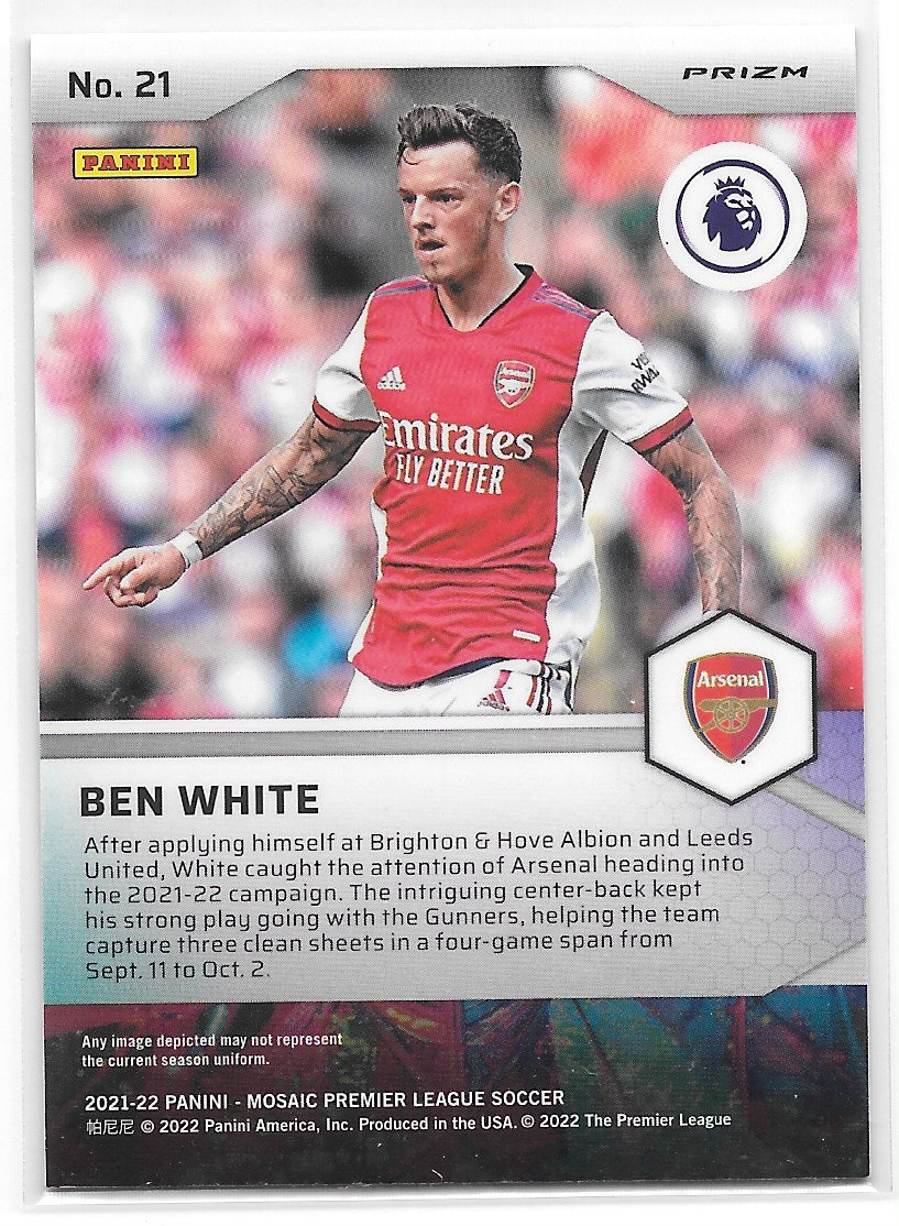 Ben White (Arsenal FC) Pitch Masters Mosaic Panini Mosaic Premier League 21-22