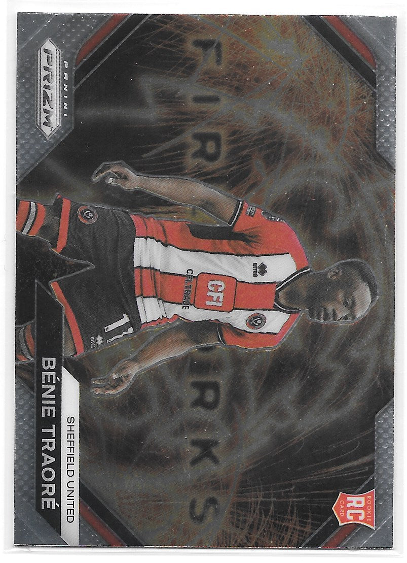 Benie Traore (Sheffield United) Fireworks RC Panini Prizm Premier League 23-24