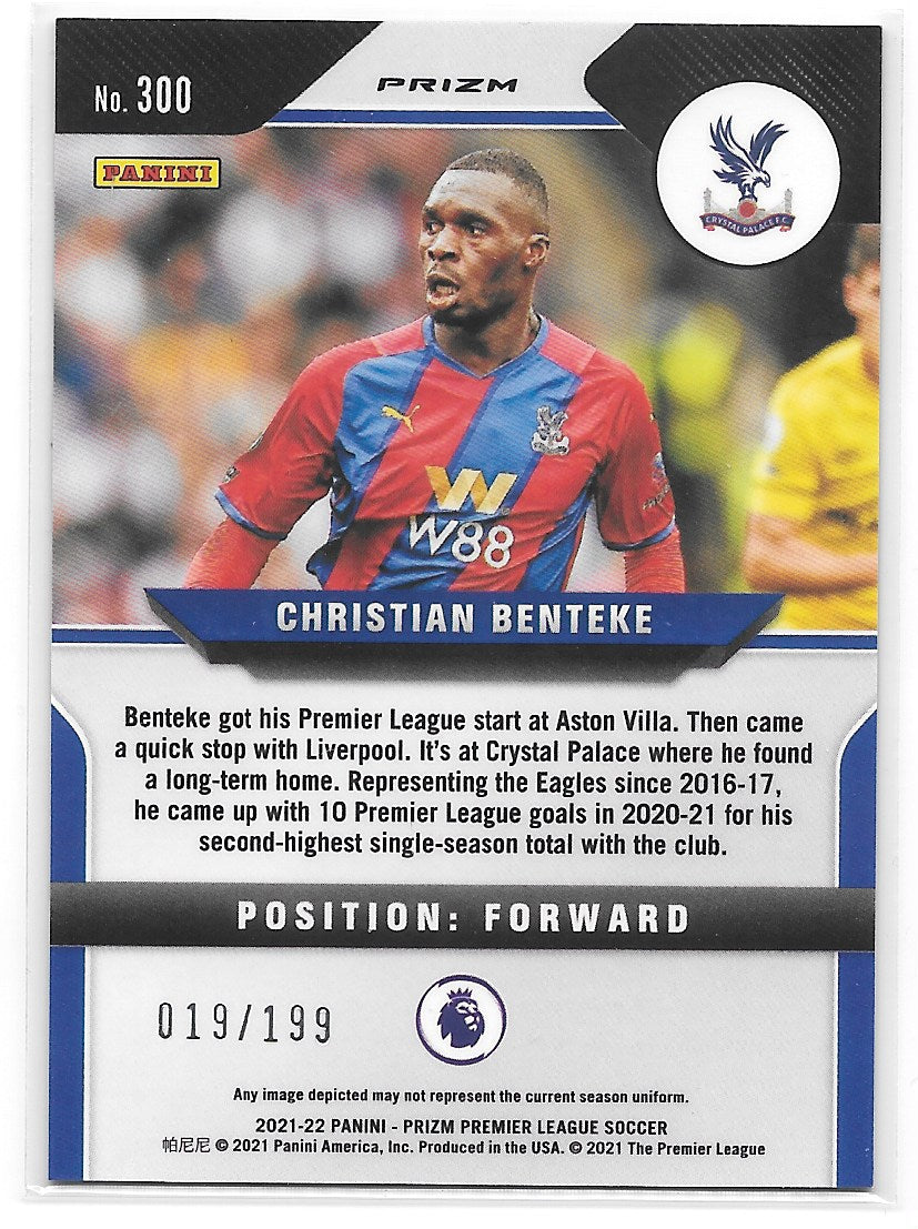 Christian Benteke (Crystal Palace) Blue Breakaway /199 Panini Prizm Premier League 21-22