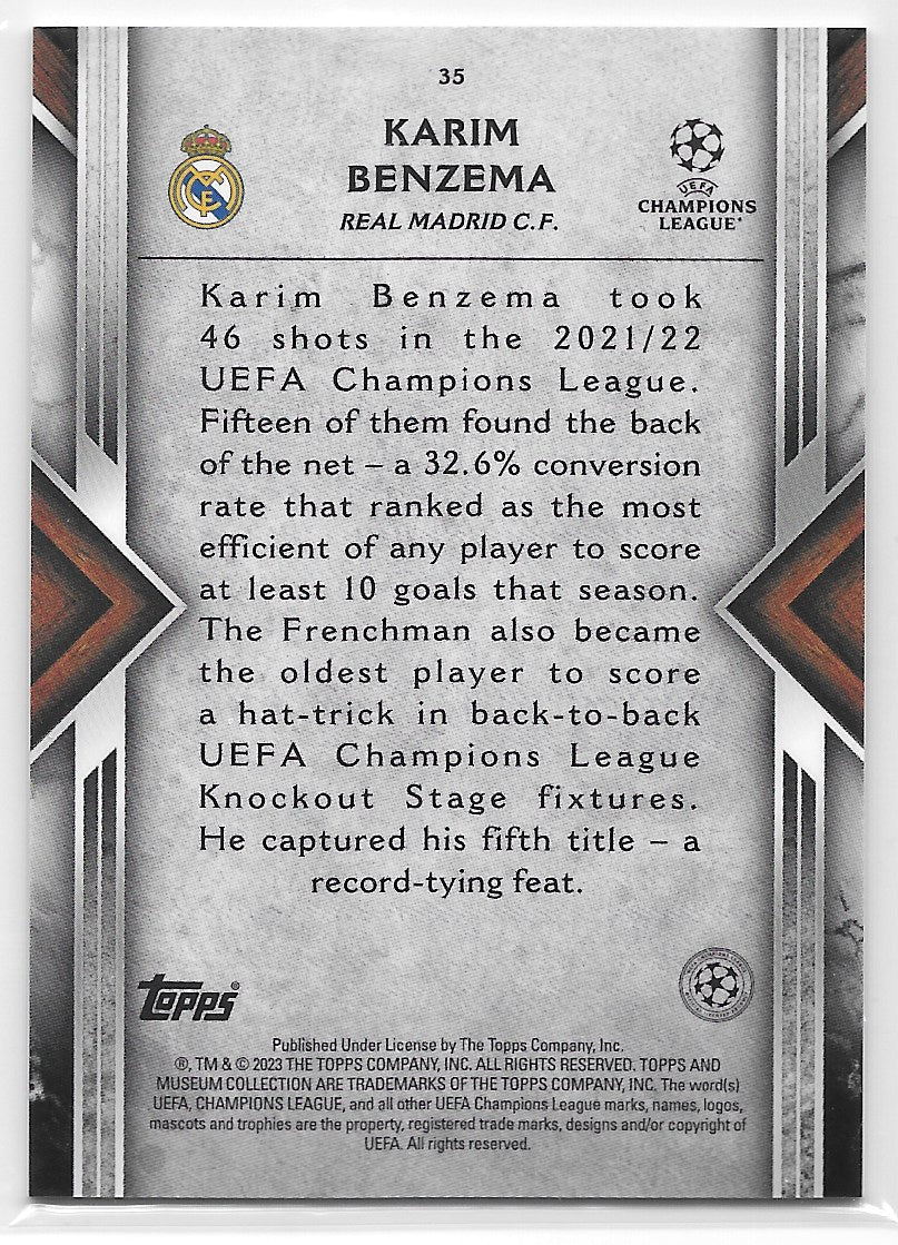 Karim Benzema (Real Madrid CF) Base Topps Museum Collection UEFA Champions League 22-23