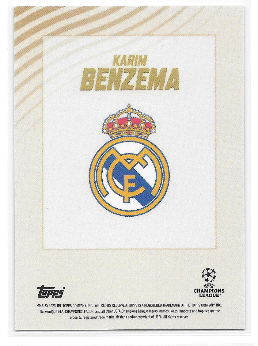 Karim Benzema (Real Madrid CF) Elite Topps Gold x Dan Leydon UEFA 22-23