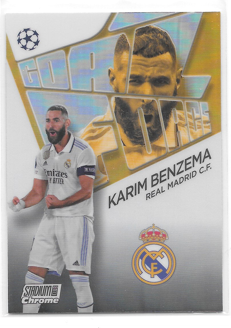 Karim Benzema (Real Madrid) Goal Force Topps Stadium Club Chrome 22-23