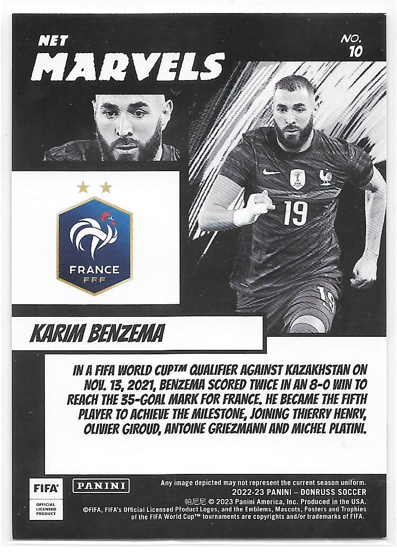 Karim Benzema (France) Net Marvels Panini Donruss FIFA 22-23