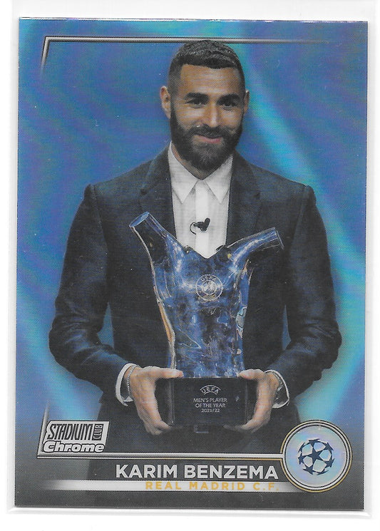 Karim Benzema (Real Madrid) Refractor Topps Stadium Club Chrome 22-23