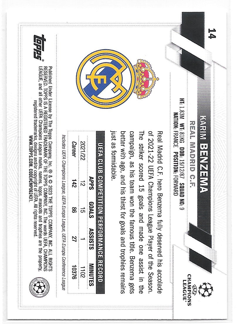 Karim Benzema (Real Madrid) Starball Foil Topps UCC Flagship 22-23