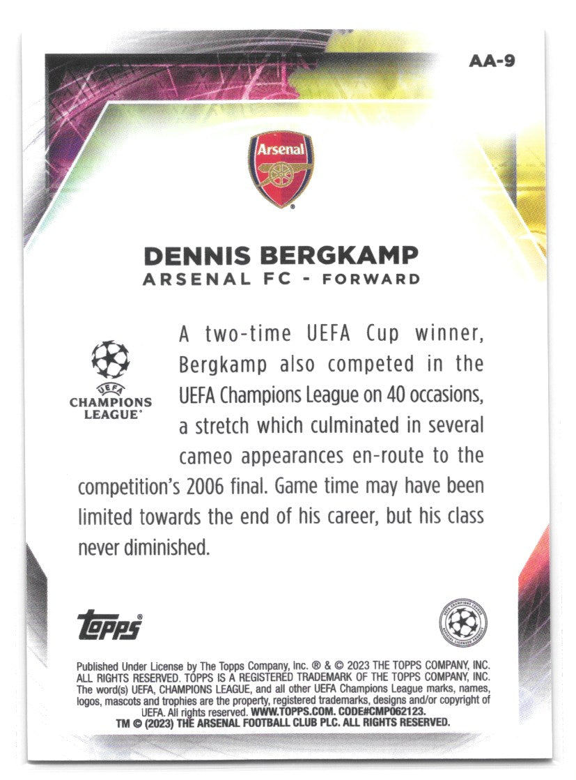 Dennis Bergkamp (Arsenal FC) Ageless Alchemy Topps Merlin Chrome UCC 22-23