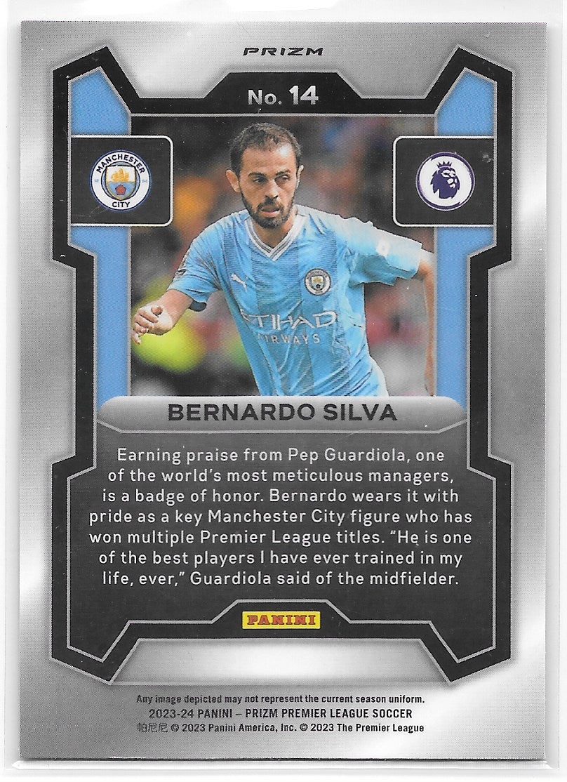 Bernardo Silva (Manchester City) Orange Mosaic Panini Prizm Premier League 23-24