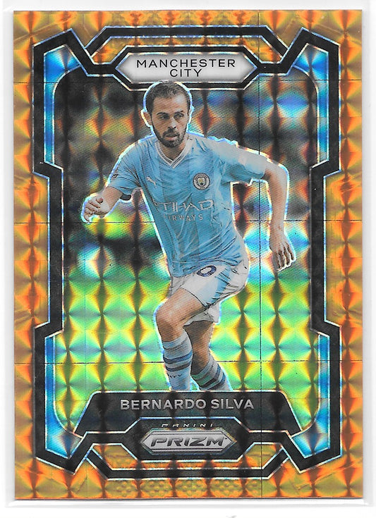 Bernardo Silva (Manchester City) Orange Mosaic Panini Prizm Premier League 23-24