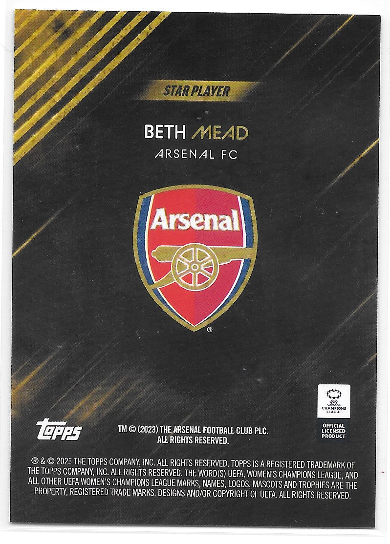 Beth Mead (Arsenal FC) Star Player Topps Knockout UEFA Women’s Champions League 2023