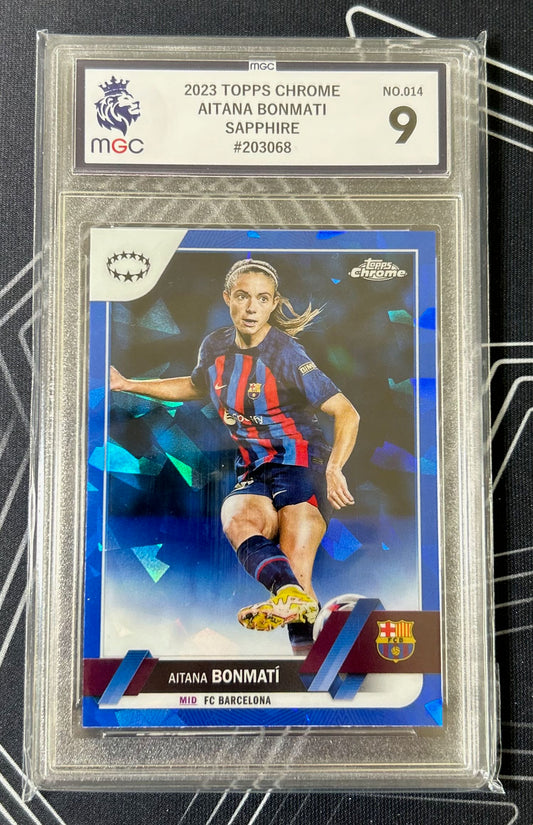 Aitana Bonmati (FC Barcelona) Topps Chrome Sapphire Edition UEFA Women’s CL 22-23 MGC 9