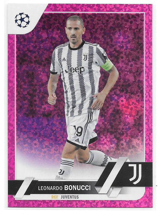 Leonardo Bonucci (Juventus) Pink Sparkle Topps UCC Flagship 22-23