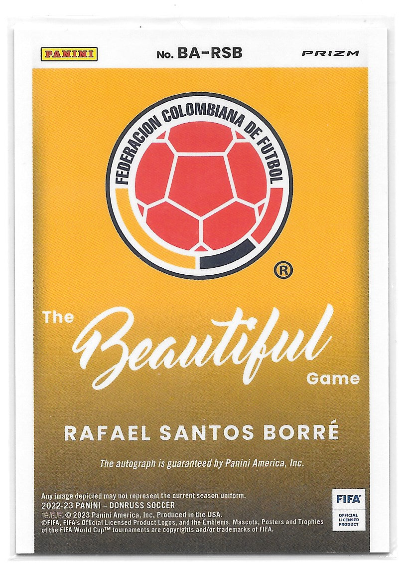 Rafael Santos Borre (Colombia) The Beautiful Game Auto Orange Ice Panini Donruss FIFA 22-23