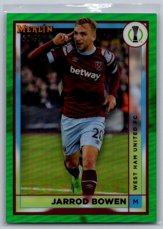 Jarrod Bowen (West Ham United) Green Refractor /99 Topps Merlin Chrome UCC 22-23