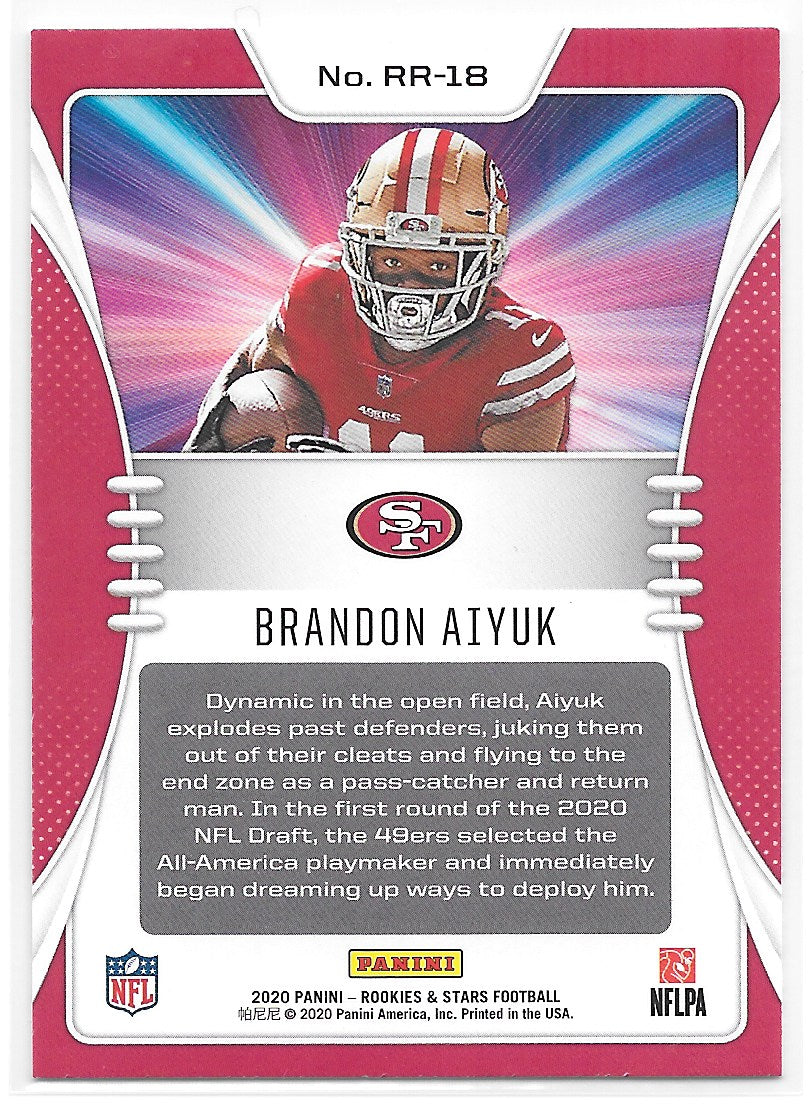 Brandon Aiyuk (San Francisco 49ers) Rookie Rush Panini Rookies & Stars Football 2020