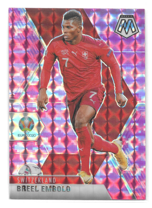 Breel Embolo (Switzerland) Camo Pink Panini Mosaic UEFA Euro 2020