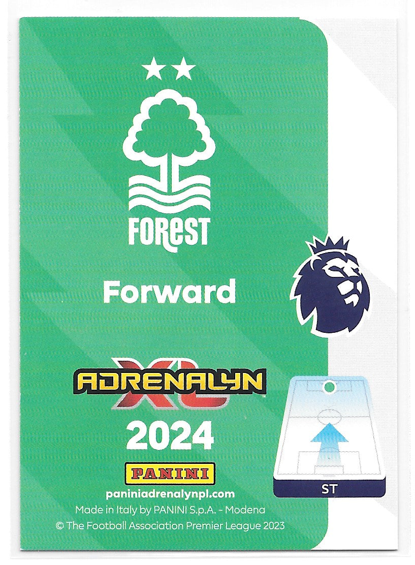 Brennan Johnson (Nottingham Forest) Limited Edition Panini Premier League Adrenalyn XL 2024