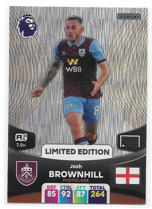 Josh Brownhill (Burnley) Limited Edition Panini Premier League Adrenalyn XL 2024