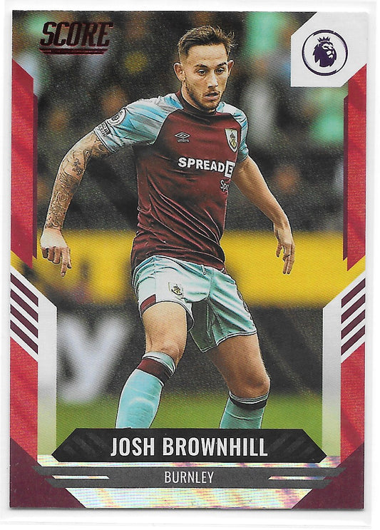 Josh Brownhill (Burnley FC) Red Laser Panini Score Premier League 21-22