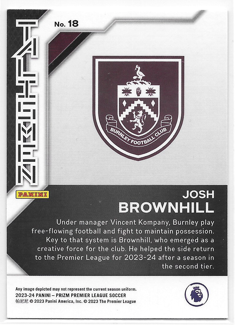 Josh Brownhill (Burnley) Talismen Panini Prizm Premier League 23-24