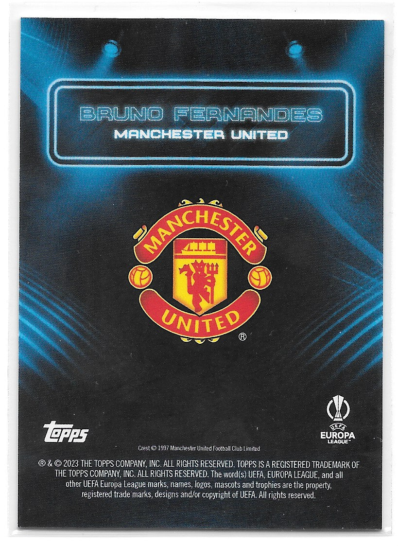 Bruno Fernandes (Manchester United) Blue /49 Topps UEFA Club Competitions Showtime 22-23