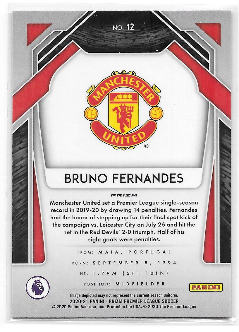 Bruno Fernandes (Manchester United) Pink Ice Panini Prizm Premier League 20-21