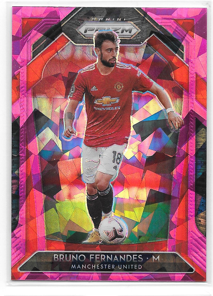 Bruno Fernandes (Manchester United) Pink Ice Panini Prizm Premier League 20-21