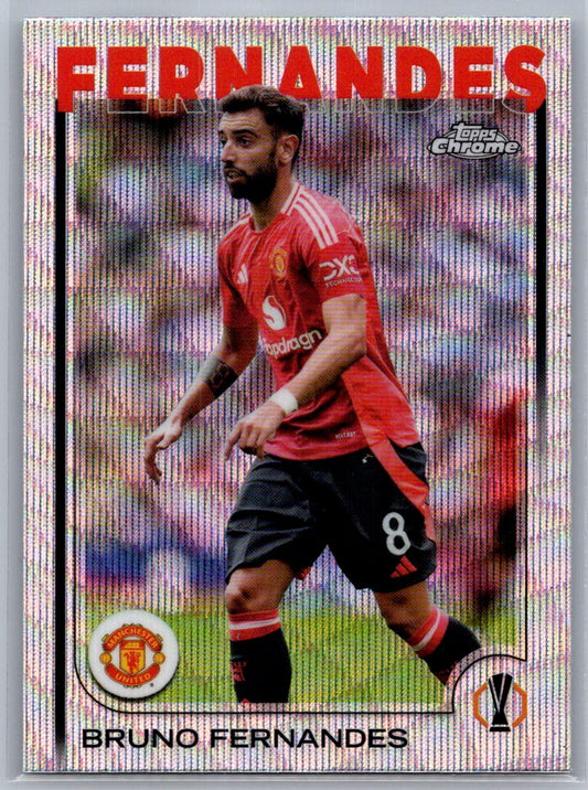 Bruno Fernandes (Manchester United) Wave Refractor Topps Chrome UCC 24-25